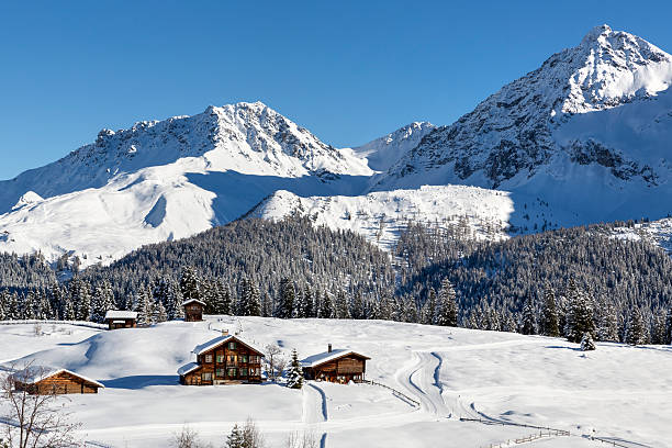 Arosa cross-country skiing Arosa Cross-Country & Golf course graubunden canton stock pictures, royalty-free photos & images