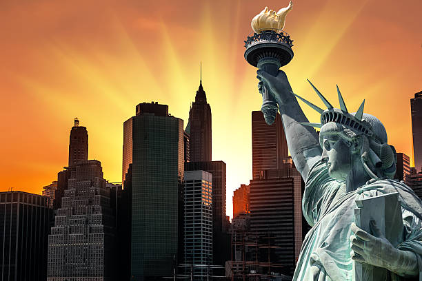 istock Sunset in New York City 463143603