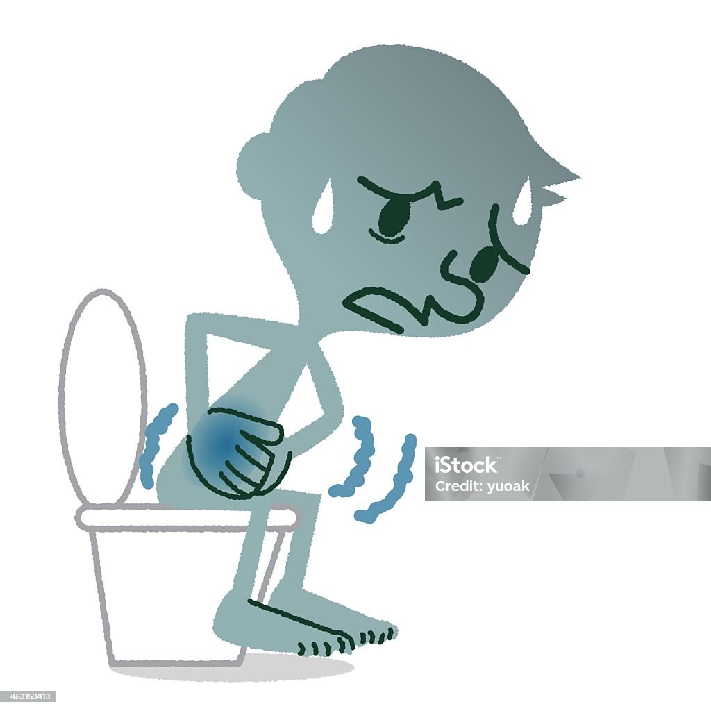 A Cartoon Depicting A Man With Diarrhea Stock Illustration - Download Image  Now - Diarrhea, Vector, Sitting - iStock
