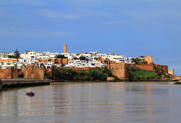 The historical Medina of the city of Rabat, capital of Morocco, viewed from the Bou Regreg River.