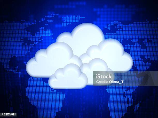 Cloud Computingkonzept Stockfoto und mehr Bilder von Abstrakt - Abstrakt, Betriebssystem, Blau