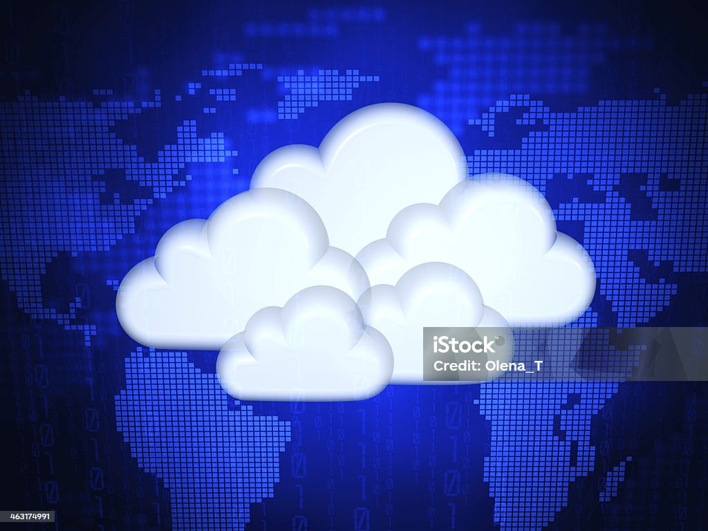 Conceito de computação em nuvem - Foto de stock de Abstrato royalty-free