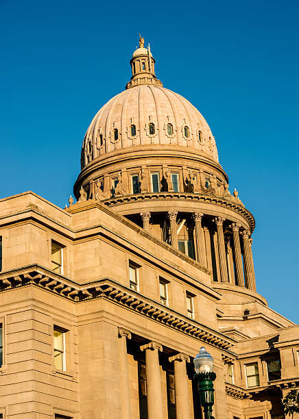 capitólio do estado de idaho de boise - idaho boise state idaho state capitol imagens e fotografias de stock