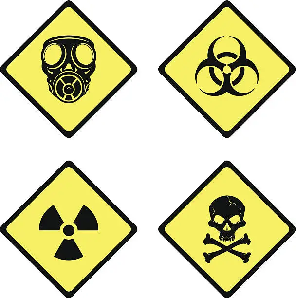 Vector illustration of Warning and Danger Signs