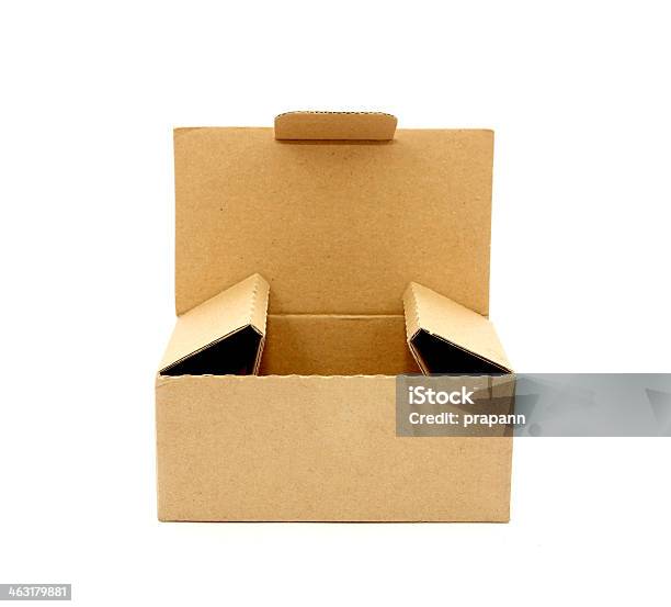 Cardboard Box Isolated On White Stock Photo - Download Image Now - Accessibility, Activity, Apartment