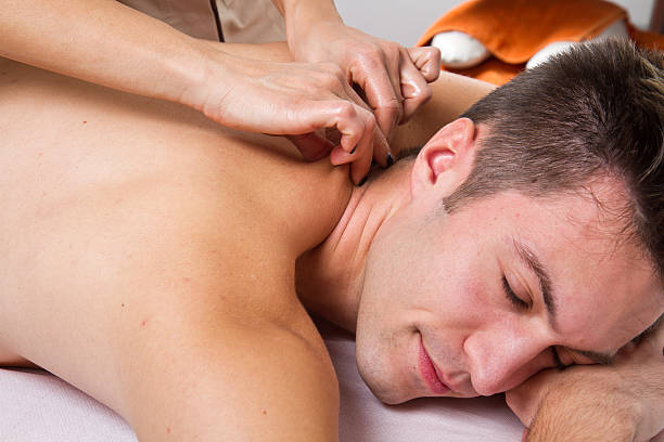 istock Man getting massage in thebeauty center 463180293