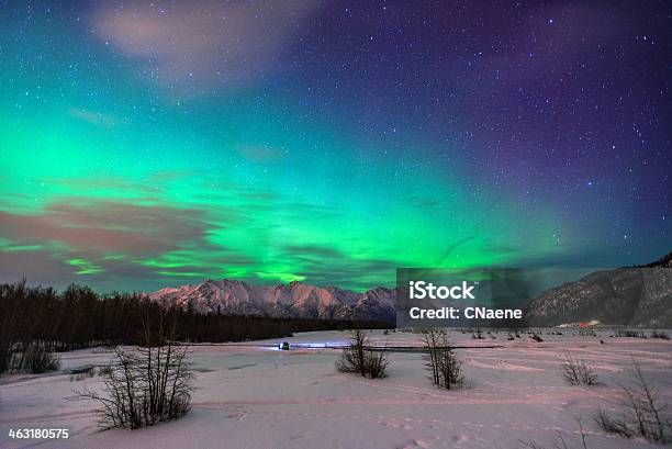 Aurora Borealis In Alaska Stock Photo - Download Image Now - Alaska - US State, Aurora Borealis, Anchorage - Alaska