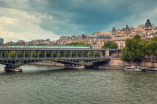 Bir-Hakeim bridge. Paris, France.