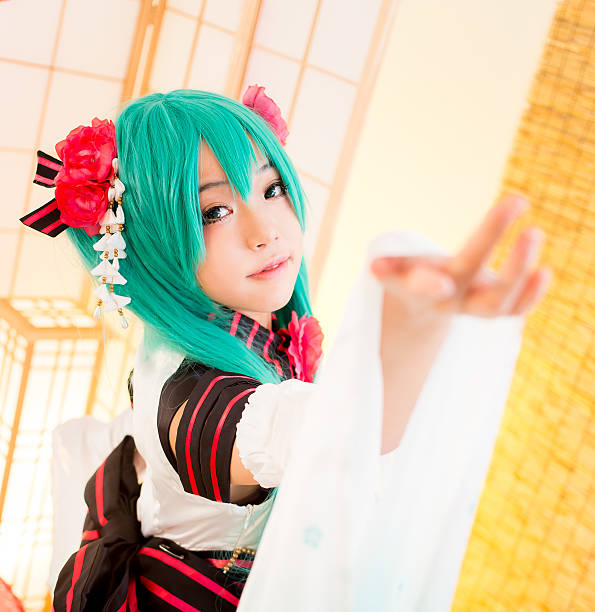 istock Asian cosplay girl sakura Washitsu 463186337
