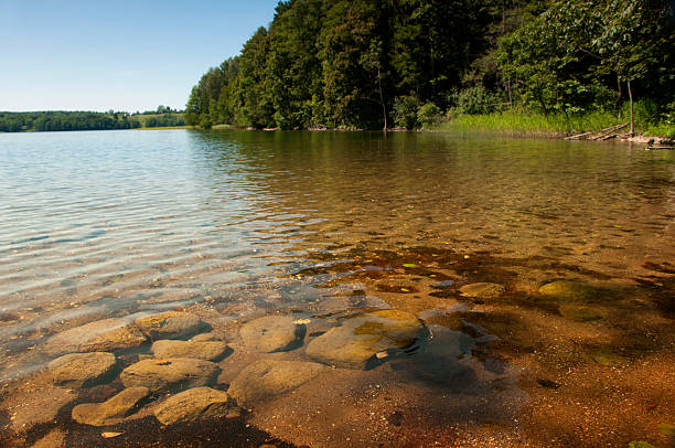 Hancza. The deepest lake in central and eastern Europe stock photo