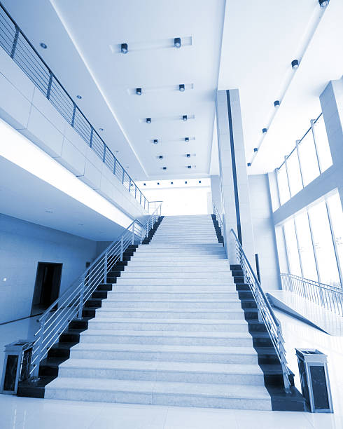 istock Luxury office buildings, indoor stairs 463187635