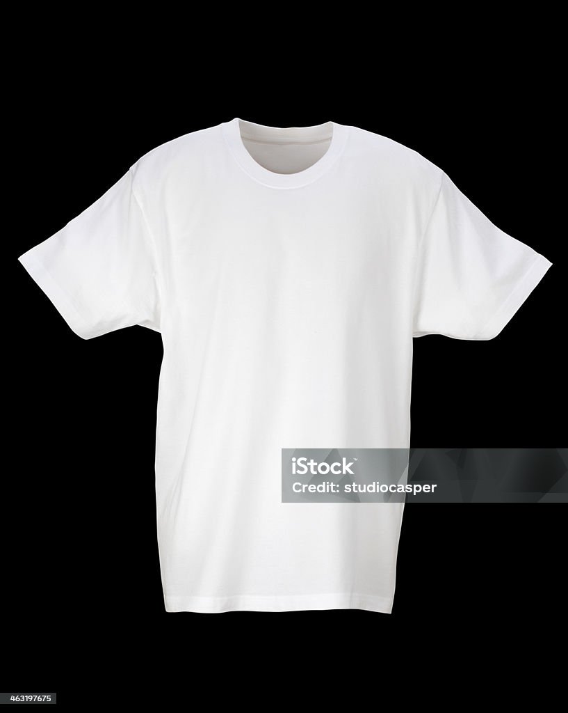 T-Shirt bianca/clipping path - Foto stock royalty-free di Bianco