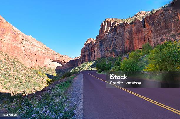 Дорога В Национальный Парк Зайон — стоковые фотографии и другие картинки Navajo Sandstone - Navajo Sandstone, Астра, Без людей