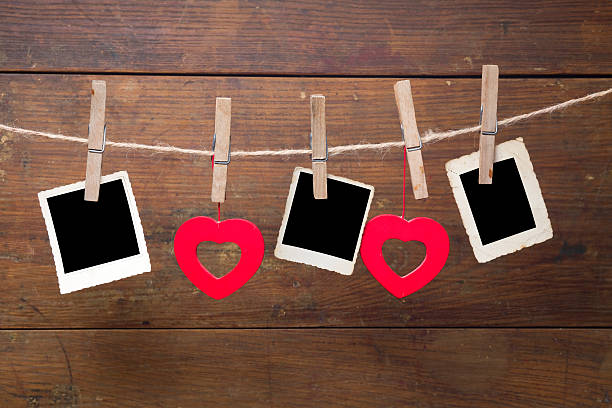 istock Polaroidand Heart on Clothesline 463198179