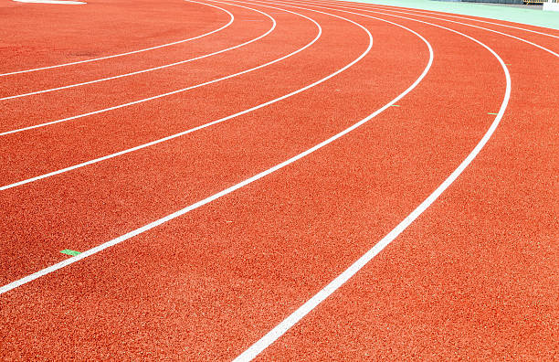 istock number 1 2 3 on race track in stadium 463202735