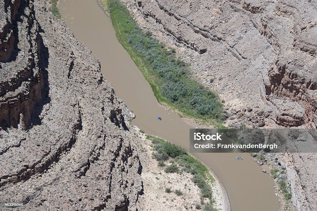 Canoeing Canyon Canoeing Aerial View Stock Photo