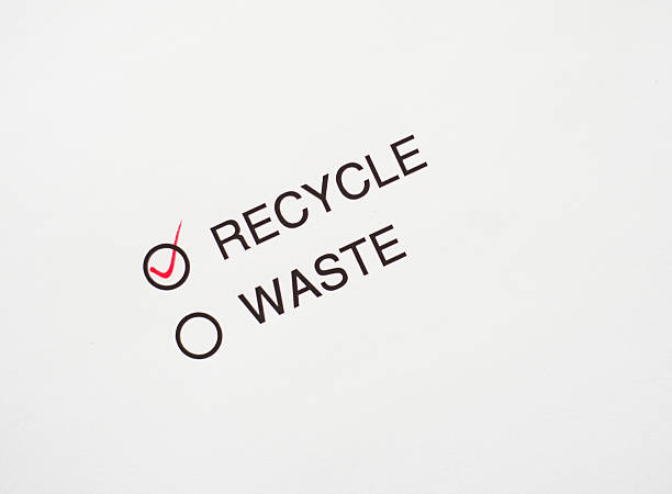 reciclagem de resíduos, não - garbage checkbox green check mark - fotografias e filmes do acervo