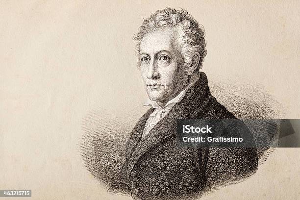 Немецкому Писателю Памятник Вольфганг Von Goethe — стоковая векторная графика и другие изображения на тему Иоганн Вольфганг Фон Гёте - Иоганн Вольфганг Фон Гёте, XVIII век, Антиквариат