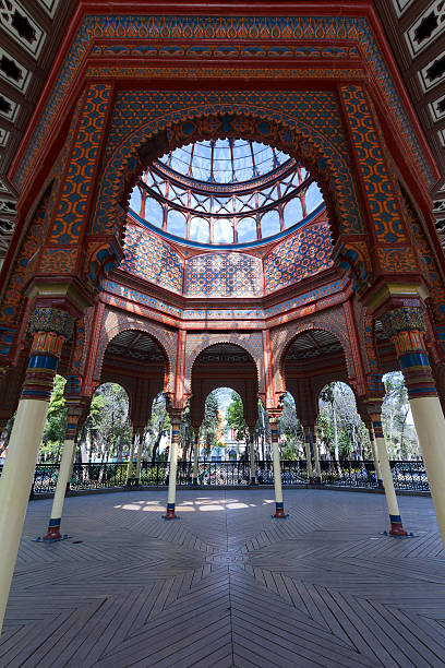 Detail of an interior column of the Moorish Kiosk of Santa Maria la Ribera neighborhood