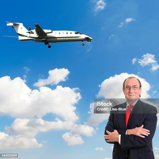 Businessman And His Jet Stock Photo - Download Image Now - Adult, Adults Only, Air Vehicle