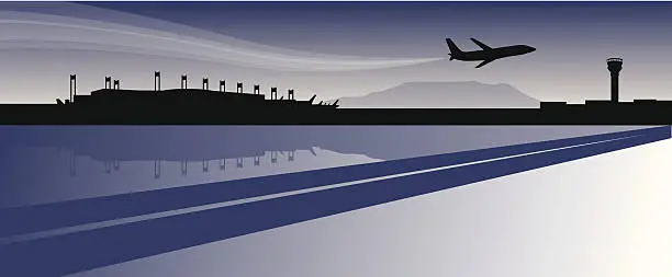 Vector illustration of Airport Skyline