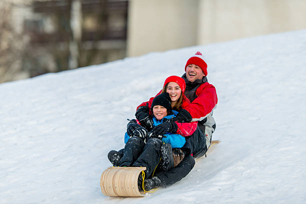 istock Family Fun in the Winter Snow 463225285