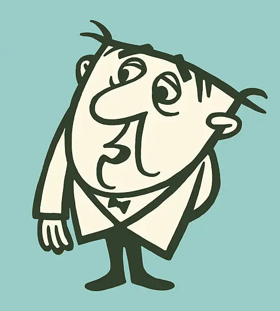 Vector illustration of Man with a Big Nose