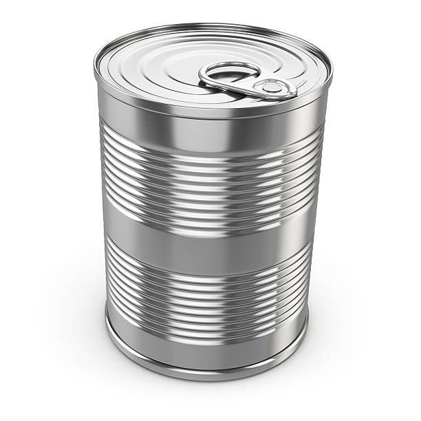istock Food tin can on white isolated background. 463229225