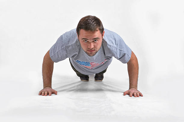 istock Sportsman pushups 463229673