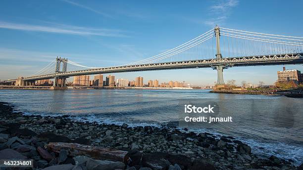 Foto de Bridge E O Horizonte De Manhattan Brooklyn Nova York Eua e mais fotos de stock de América do Norte