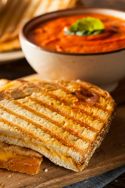 istock Grilled Cheese Sandwich with Tomato Soup 463235143