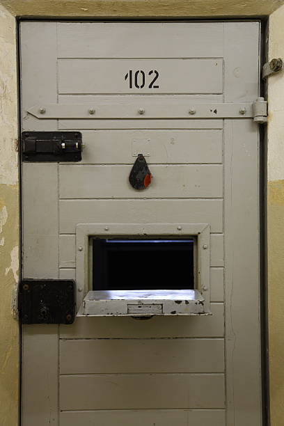 Prison cell stock photo