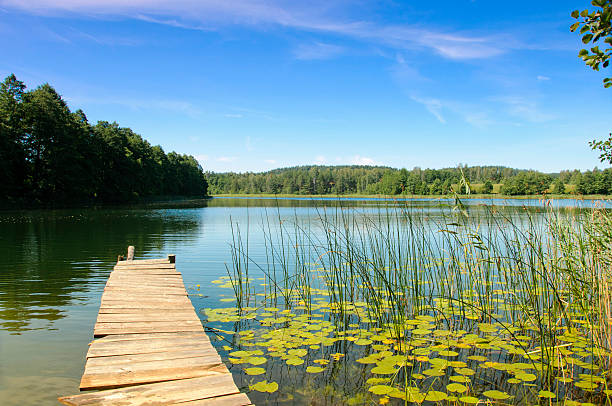 Lake Perty. Suwalki Landscape Park. stock photo