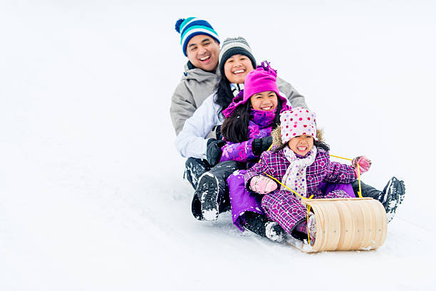 istock Happy family in winter 463243387