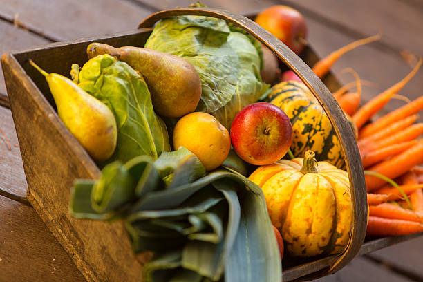istock Basket of Fruit and Vegetables 463245605