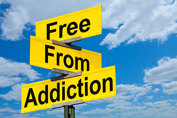 istock Free From Addiction Street Sign 463267421