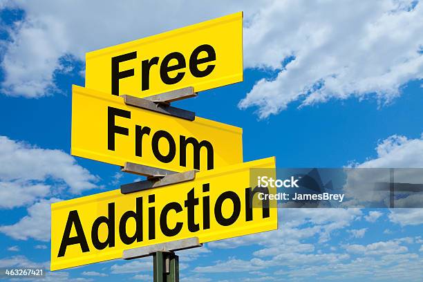 Free From Addiction Street Sign Stock Photo - Download Image Now - Addict, Addiction, Alcohol - Drink