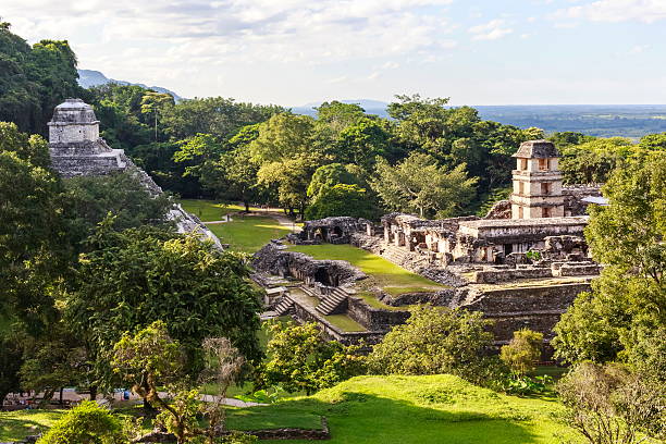 palenque - mexico the americas ancient past fotografías e imágenes de stock