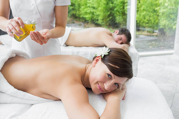 istock Woman being massaged with oil 463268215