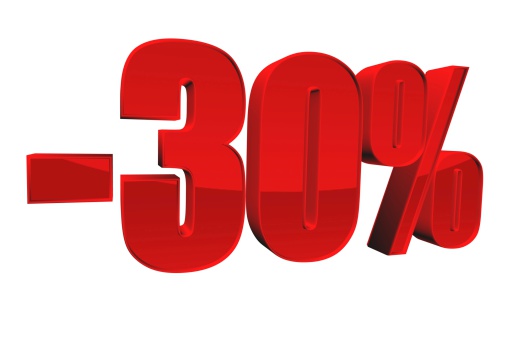 30% discount sign