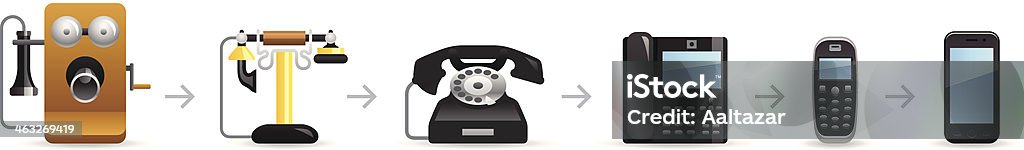 Phone Evolution Concept Stock Illustration - Download Image Now ...