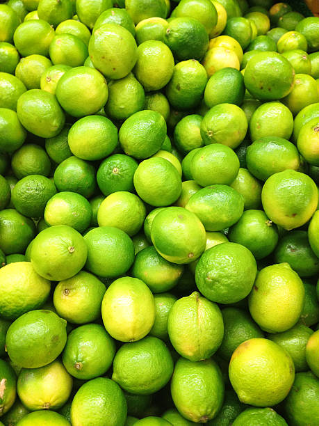 istock Group of green lemon fruit 463269623