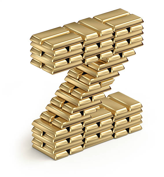 istock Letter Z from gold bars 463275895