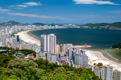 Beautiful view of the city of Santos - Sao Paulo - Brazil
