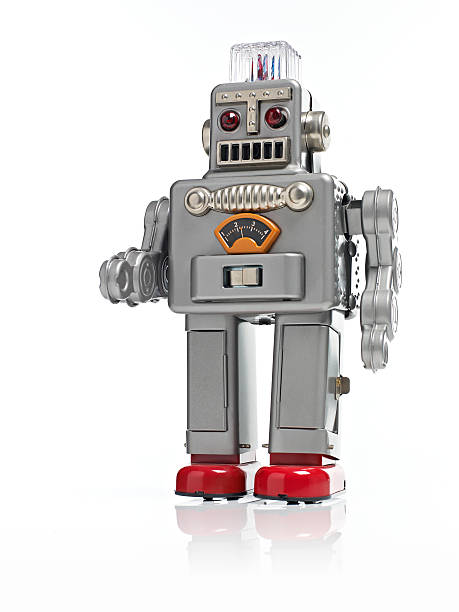 Walking robot isolated on a white background