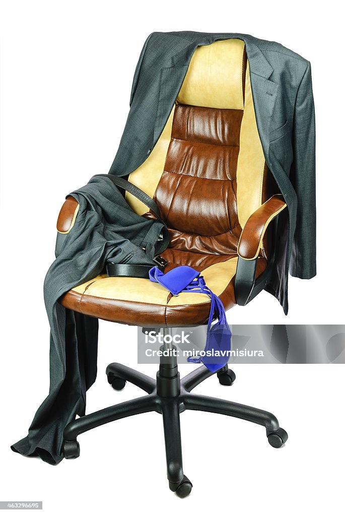 betrayal in love at work office chair with menswear and women's underwear Adult Stock Photo