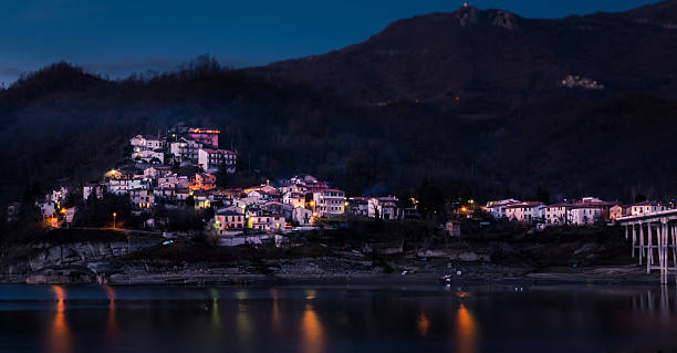 istock Italian town at night 463297341