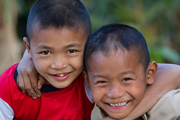 istock Two little friends hugging each other 463302107