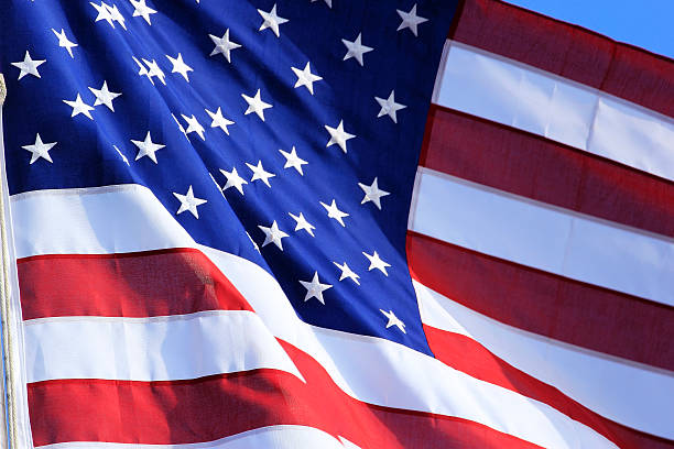 istock Close up of american flag 463302177