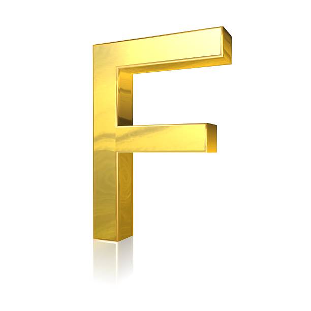 istock Golden letter F 463303403